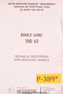 Polamco-Ponar-Wroclaw-Polamco TUR50, Ponar Wroclaw Engine Lathe Instructions Parts & Electrical Manual-TUR50-04